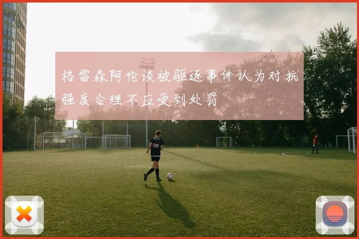 格雷森阿伦谈被驱逐事件认为对抗强度合理不应受到处罚